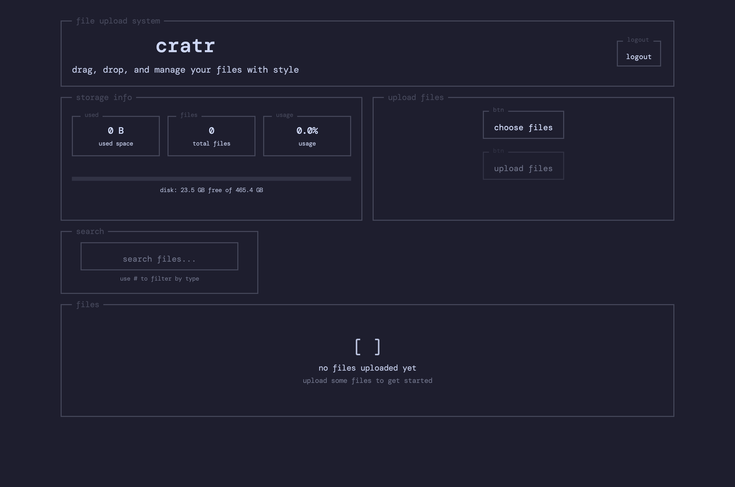 linux server file manager written 100% in rust