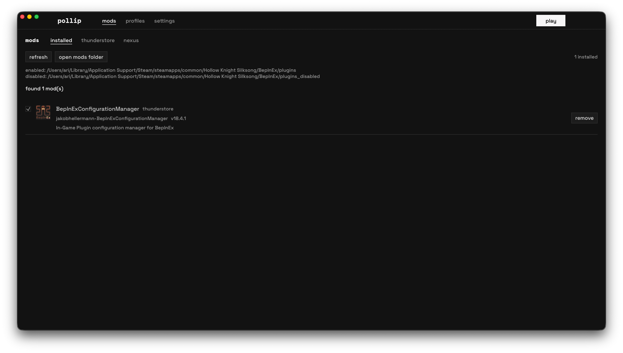 silksong mod manager for linux and macos